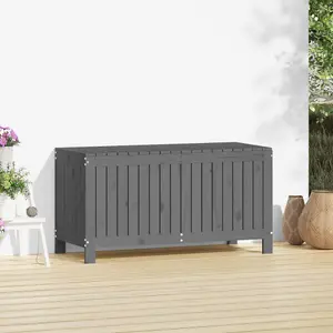 Berkfield Garden Storage Box Grey 115x49x60 cm Solid Wood Pine