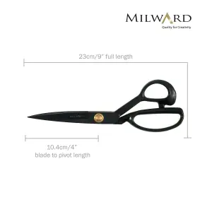 Scissors: Gift Set: Dressmaking Scissors: Heavy Duty: (23cm): Black