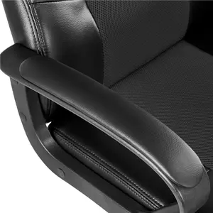 Yaheetech Adjustable Reclining Ergonomic Swiveling PC & Racing Game Chair Black