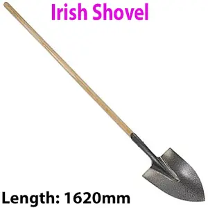 Heavy Duty 1620mm Irish Shovel Plant Trench Hole Garden Landscape Spade