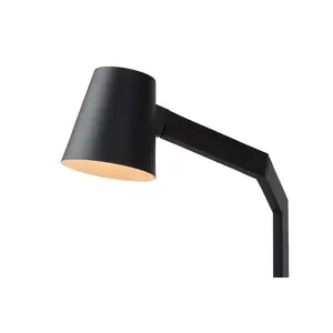 Lucide Mizuko Modern Floor Reading Lamp 13cm - 1xE14 - Black