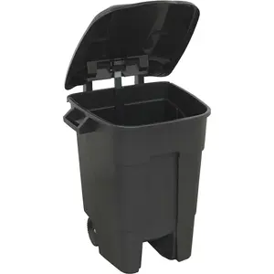 Durable 100 Litre Wheelie Bin with Solid Rear Axle and 200mm Wheels - Ideal for General Waste