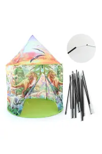 Livingandhome Dinosaur Kids Play Tent Portable Playhouse Toddler Castle Tent with Carry Bag