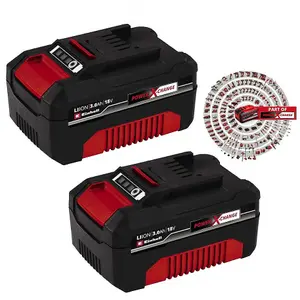 Einhell 2 X 3.0Ah 18V Battery Power X-Change PXC Rechargeable Dust Resistant LED