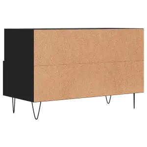 Berkfield TV Cabinet Black 80x36x50 cm Engineered Wood