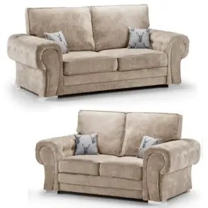 Milan Fabric Sofa Suite 3 and 2 Seater Sofa Set Full Back