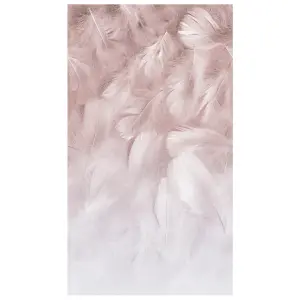 Grandeco Pink Feather Matt Mural