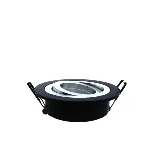 Luminosa Helium Recessed Downlight Light Round Black