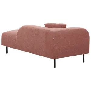 Left Hand Boucle Chaise Lounge Pink LE CRAU