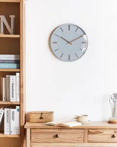 Beliani Traditional Wall Clock DAROCA Grey