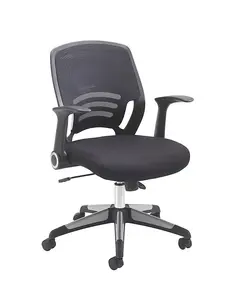 Rainbow Zebra Mesh Back Computer Desk Chair with Folding Armrests