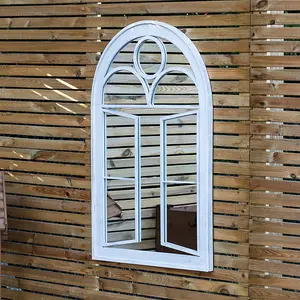 Woodside Acton Large Decorative Arched Outdoor Garden Mirror