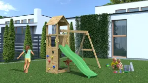 Shire Sky High Hideout Flappi Climbing Frame with Double Swing and Slide