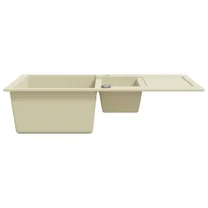 Berkfield Granite Kitchen Sink Double Basins Beige