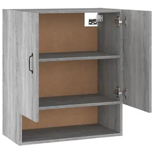 Berkfield Wall Cabinet Grey Sonoma 60x31x70 cm Engineered Wood