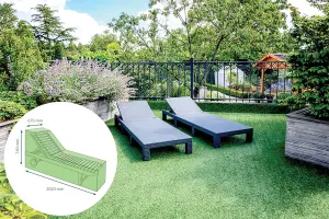 Home Garden Outdoor Water Resistant Outdoor Chair Sun Lounger Cover - GREEN