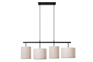 Lucide MAYA - Pendant light - 4xE27 - Cream