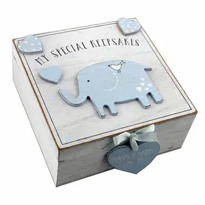 Newby Wooden Memory Box Blue