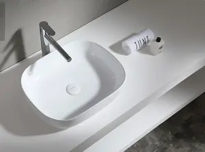 Countertop Basin Sink Oval 490mm X 395mm White Ceramic 49cm Sit On Quality Bathroom UP (Only Basin Included)