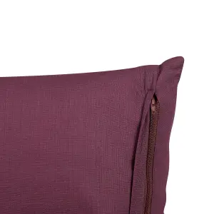 Set of 2 Cushions SAGINA Linen 45 x 45 cm Solid Purple