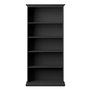 Paris 4 Shelves Tall Bookcase in Matt Grey