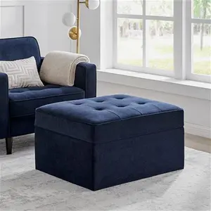 DUSK Sloane Pouffe - Dark Navy Blue