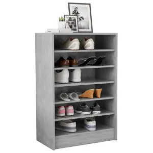 Berkfield Shoe Cabinet Concrete Grey 60x35x92 cm Engineered Wood