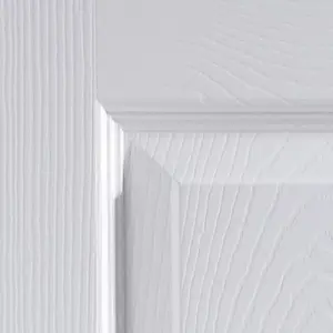 Painted 6 panel Unglazed Contemporary White Internal Door, (H)2032mm (W)813mm (T)35mm