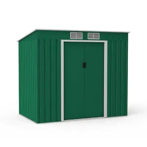 BillyOh Cargo Pent Metal Shed Including Foundation Kit - 7 x 4 Dark Green