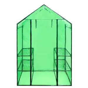 Walk-in Greenhouse with 4 Shelves