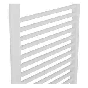 Rinse Bathrooms Prefilled Electric Straight Heated Towel Rail Radiator for Bathroom Kitchen White 1100x500mm - 250W