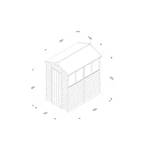 Beckwood 4x6 Apex Shed - 4 Window