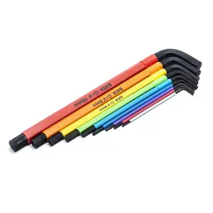 Sata 9Pc Ex Long Colour Series Black Oxide Hex Key Set