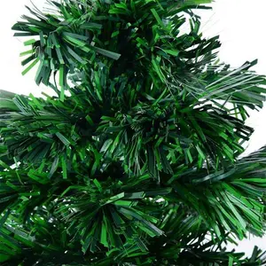 Xmas Pre-Lit Green Pine Artificial Christmas Tree With Multi-Coloured Lights And Stand The Seasonal Aisle Size: 5' H