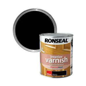 Ronseal Ebony Gloss Skirting Wood varnish, 750ml