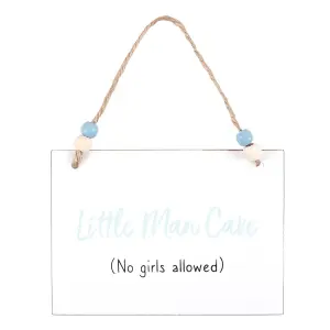 Something Different Little Man Cave Hanging Sign White/Blue/Black (One Size)