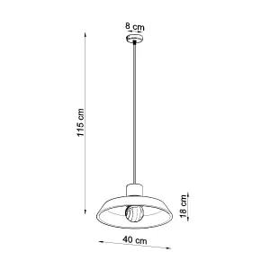 Afra Concrete Grey 1 Light Classic Pendant Ceiling Light