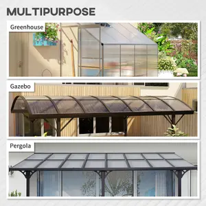 Outsunny 14 Pieces Twin-Wall Greenhouse Polycarbonate Sheets, 121 x 61 x 0.4cm