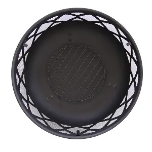 Charles Bentley Round Black Fire Pit