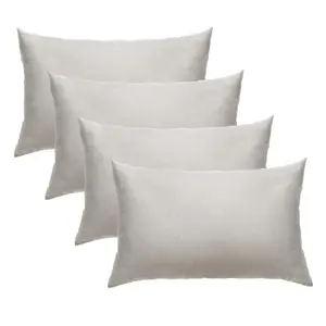 Highams 4 x Soft Polycotton Housewife Pillowcase Set, Silver - 50 x 75cm