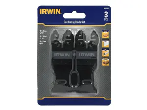 IRWIN 3 Piece Oscillating Blade Set for Versatile Cutting