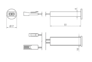 Dimmable non-contact switch W07 (two-speed or proximity) - black