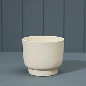 The Satchville Gift Company Griebling White Ceramic Footed Pot D13cm