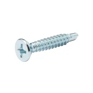 Diall Phillips Countersunk Zinc-plated Carbon steel (C1022) Self-drilling screw (Dia)4.2mm (L)25mm, Pack of 25