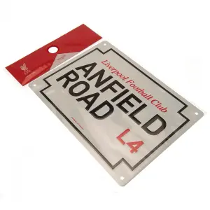 Liverpool FC Anfield Road Plaque White/Black (One Size)