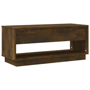 Berkfield TV Cabinet Smoked Oak 102x41x44 cm Engineered Wood