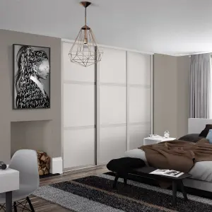 Spacepro Shaker Cashmere 3 panel Sliding wardrobe door x (W) 762mm