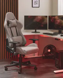 Beliani Modern Gaming Chair Taupe WARRIOR