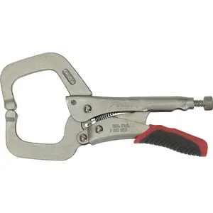 170mm Locking C-Clamp Pliers with 0-50mm Jaw Capacity and Knurled Adjustment