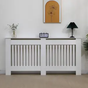 MDF Radiator Cover With Modern Cabinet Top Shelving (Extra Large)